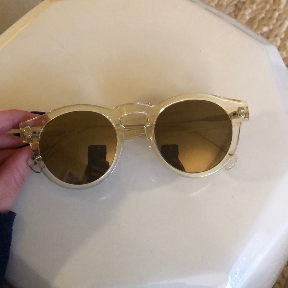 Illesteva Leonard Champagne Gold Mirror Sunglasses